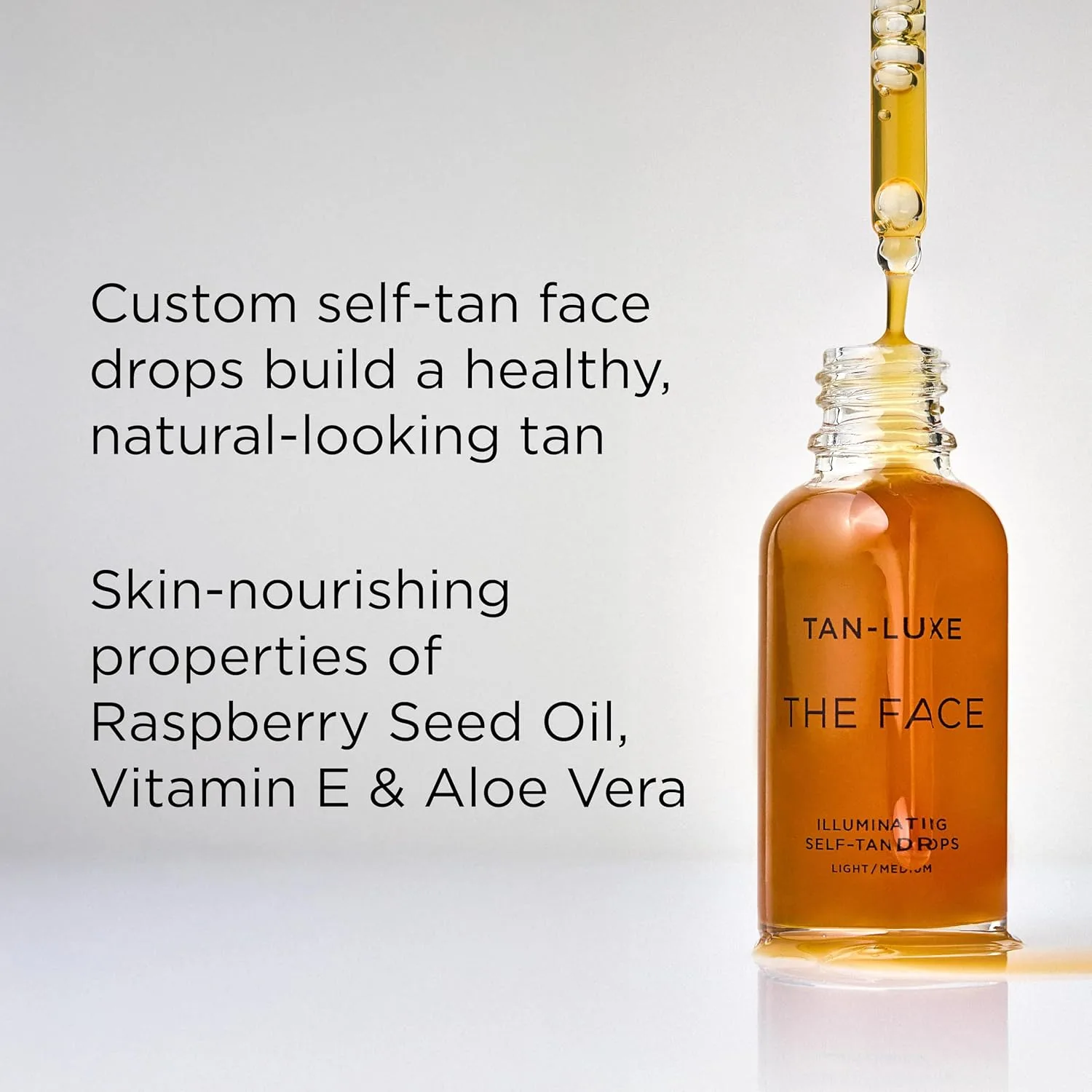 TAN-LUXE The Face - осветляющие капли для автозагара, позволяющие создать свой собственный автозагар. Не тестируется на животных и не содержит токсинов. 30,2 мл (1 шт.), Light/Medium — фото 4