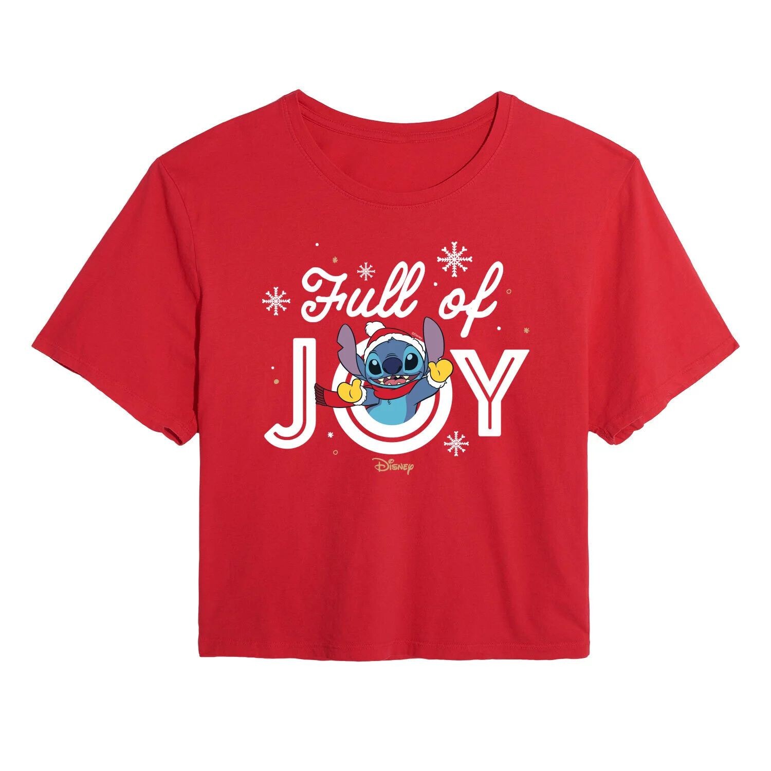 

Укороченная футболка Disney's Lilo & Stitch Junior's Full Of Joy Licensed Character, красный