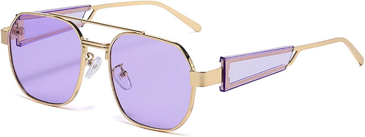 

Ретро-модные квадратные солнцезащитные очки для женщин и мужчин, модные трендовые очки с защитой от УФ-излучения UV400, панк-стиль, сине-зеленые солнцезащитные очки mincl, C10