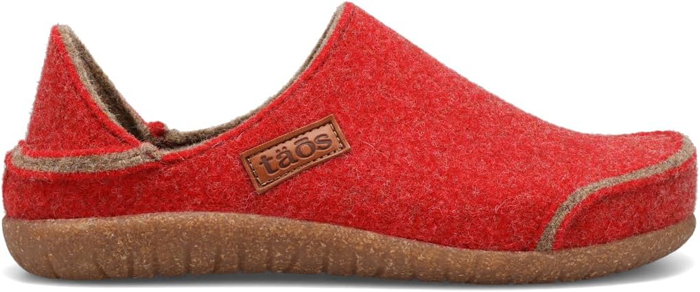 Унисекс сабо Taos Footwear Convertawool из шерсти, красный/песочный — фото 3