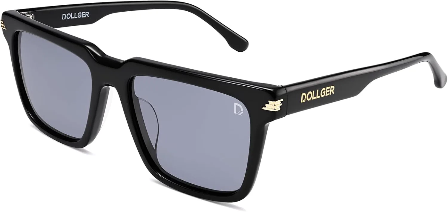 

Поляризованные солнцезащитные очки Dollger Square для мужчин и женщин. Модные и стильные солнцезащитные очки с защитой UV400 для вождения, рыбалки и походов, Black