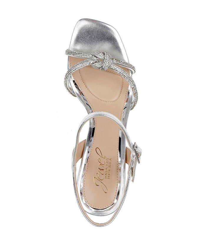 Женские вечерние сандалии Madison Jewel Badgley Mischka, серебро — фото 4