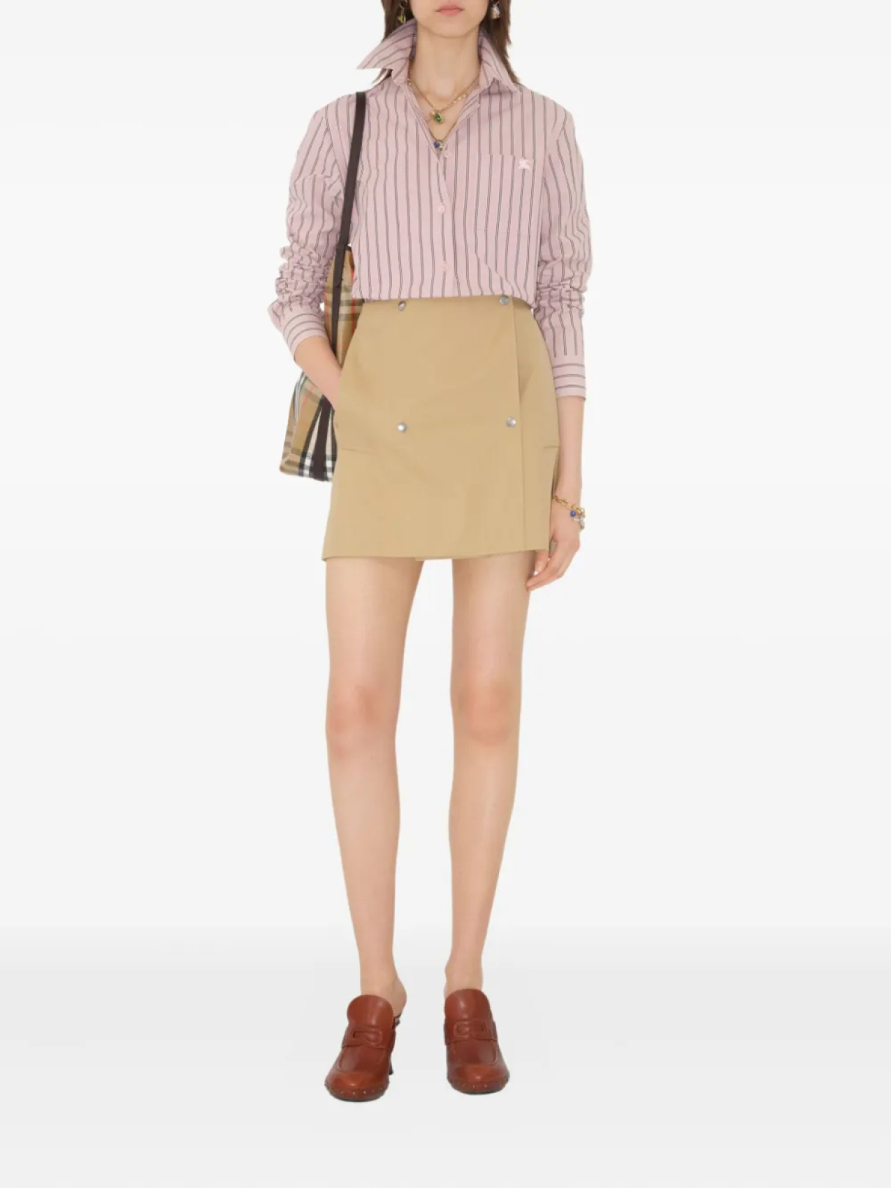 

Burberry юбка мини, нейтральный