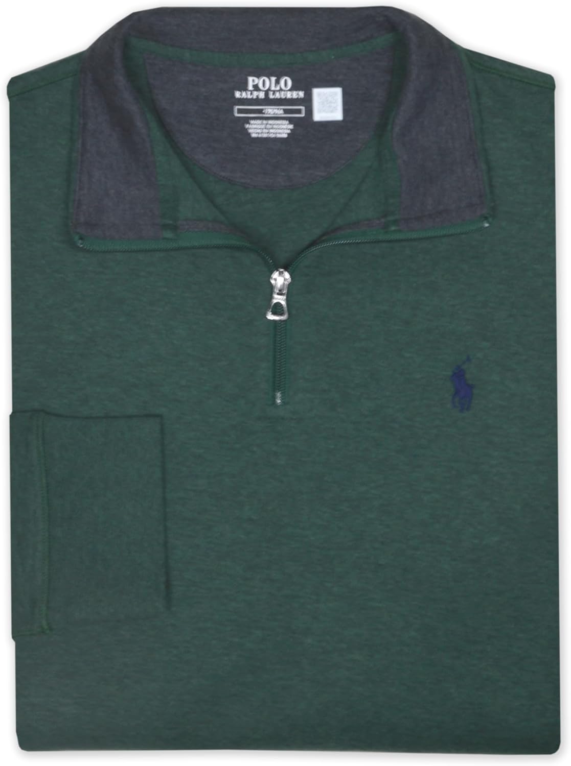 

Толстовка POLO RALPH LAUREN Mens Luxury Jersey Cotton Blend Quarter-Zip Pullover Sweater, Scotch Pine Heather 2