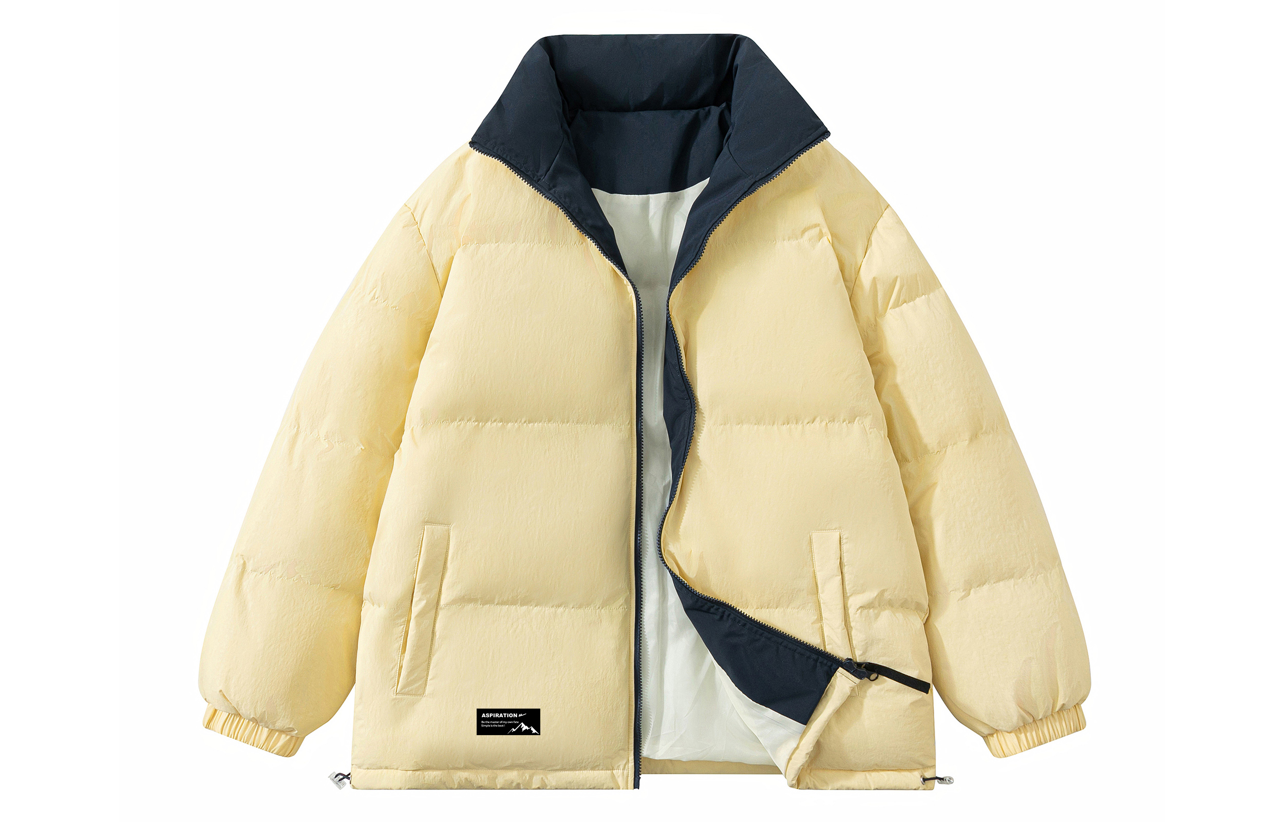 

Пуховик унисекс Huichao Open Ended Smile Collection WARRIOR, светло-желтый (upgraded thickened)