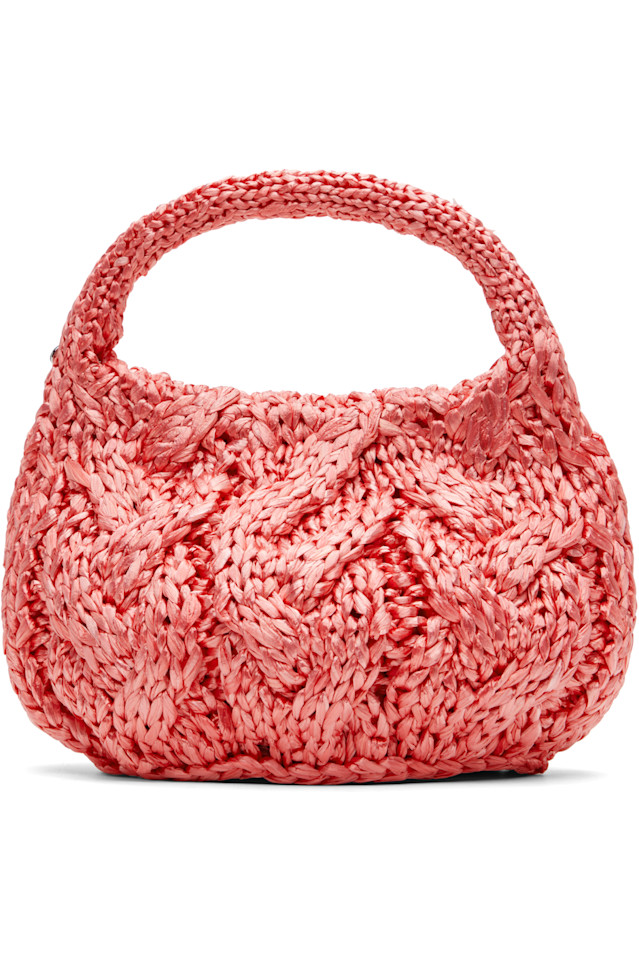 

Маленькая сумка с кабельной вязкой Jw Anderson, цвет bubblegum