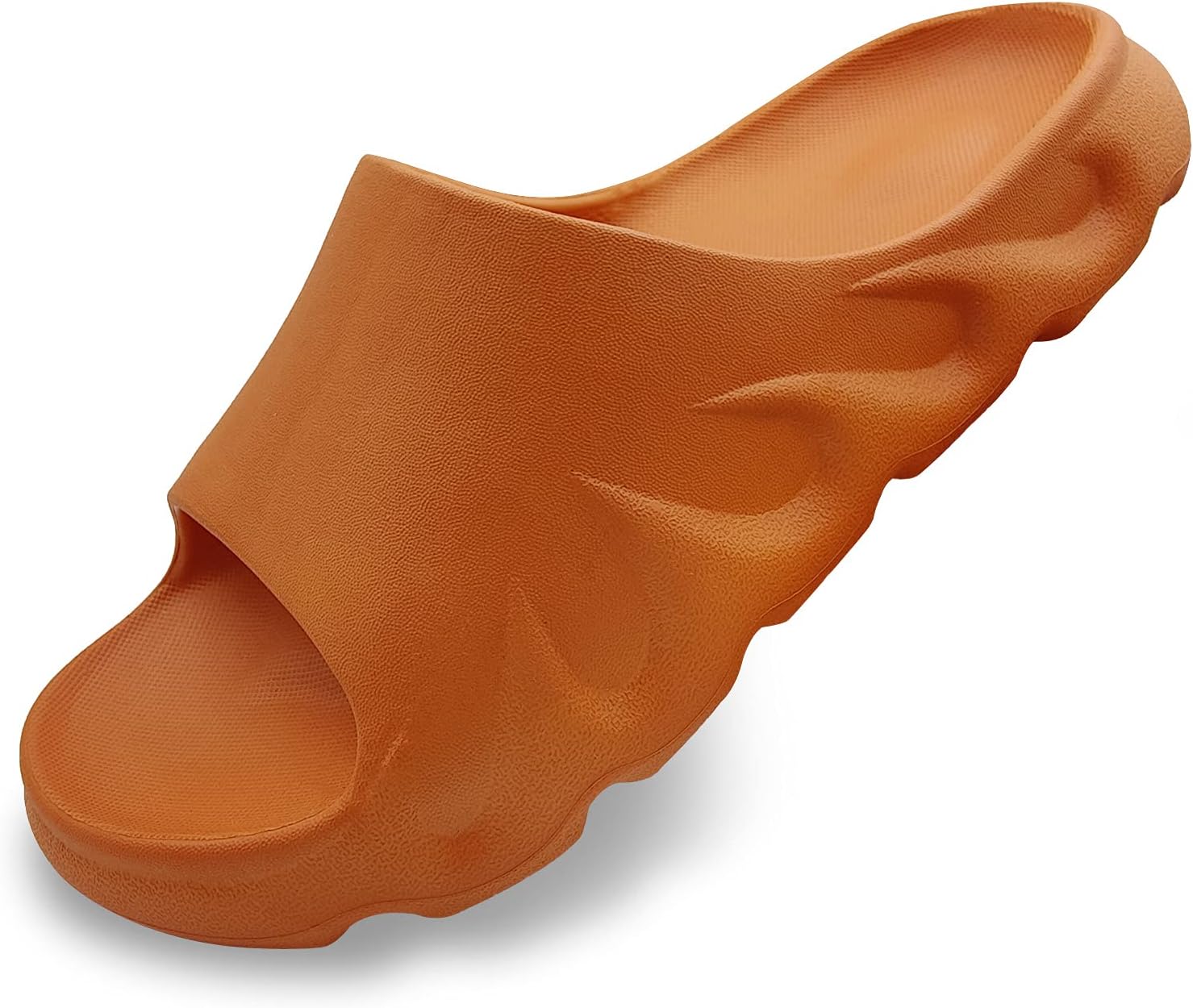 

Домашние тапочки Solaud для мужчин и женщин, быстросохнущие, для душа, с нескользящей подошвой, открытый носок, мягкая толстая подошва с массажным эффектом, для бассейна, фитнеса, для дома и улицы, оранжевый