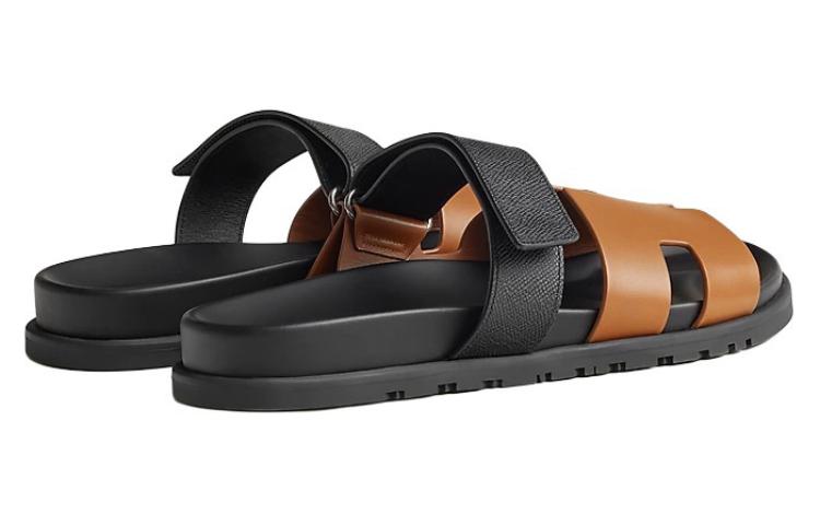Шлёпанцы Chypre Slide Мужские Коричневые HERMES — фото 3