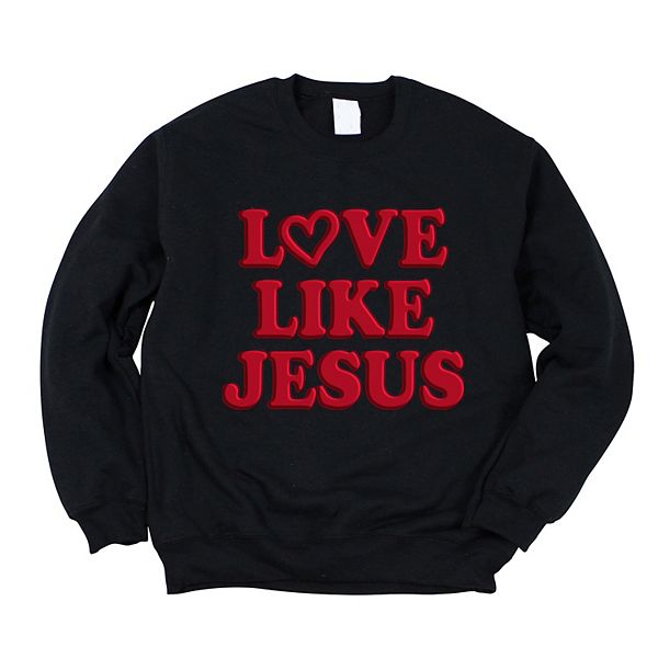 

Графический свитшот Love like Jesus heart bold puff Simply Sage Market, Midnight, Зеленый, Графический свитшот Love like Jesus heart bold puff Simply Sage Market, Midnight