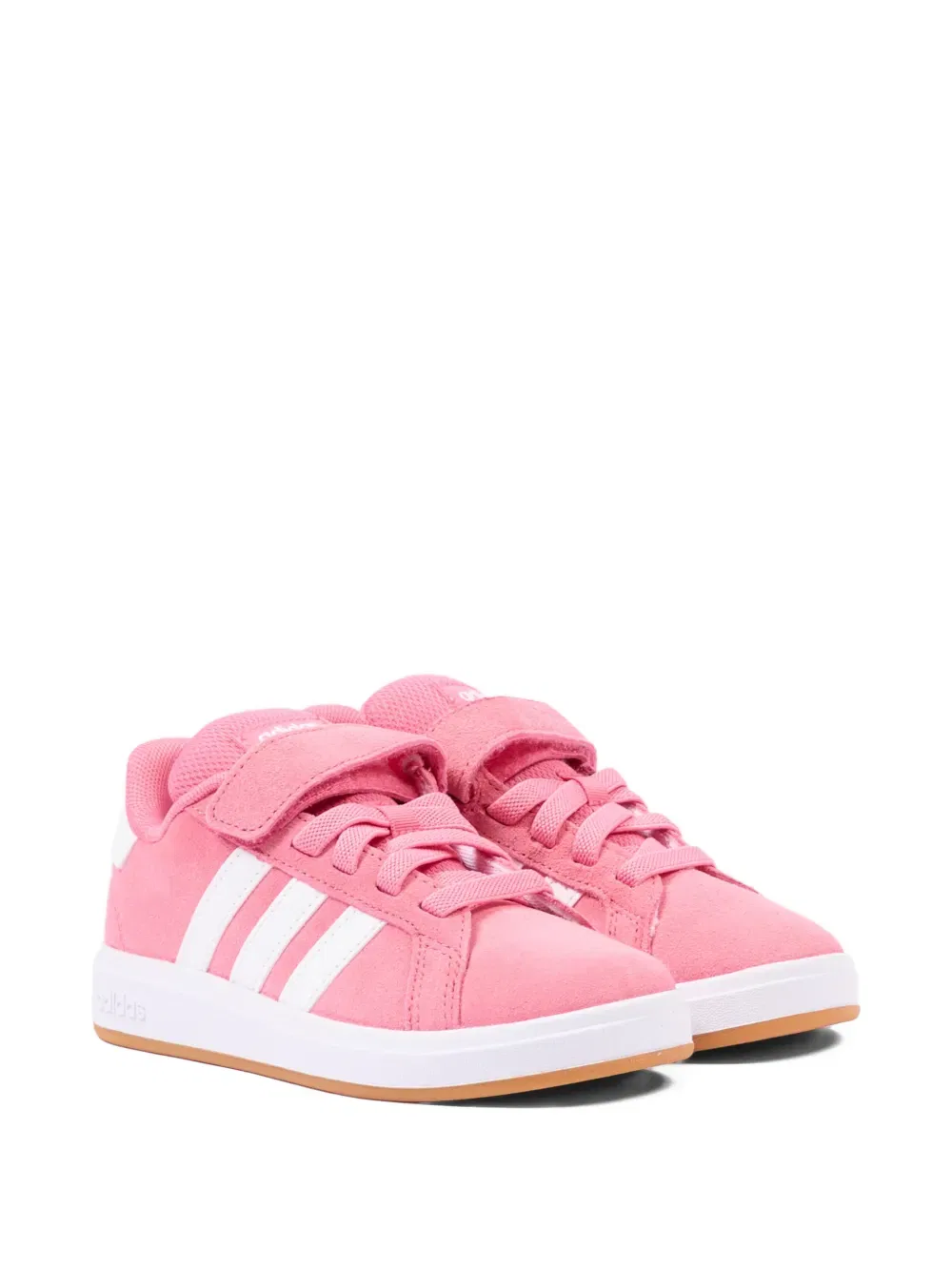Полосатые низкие кроссовки Adidas Kids, розовый