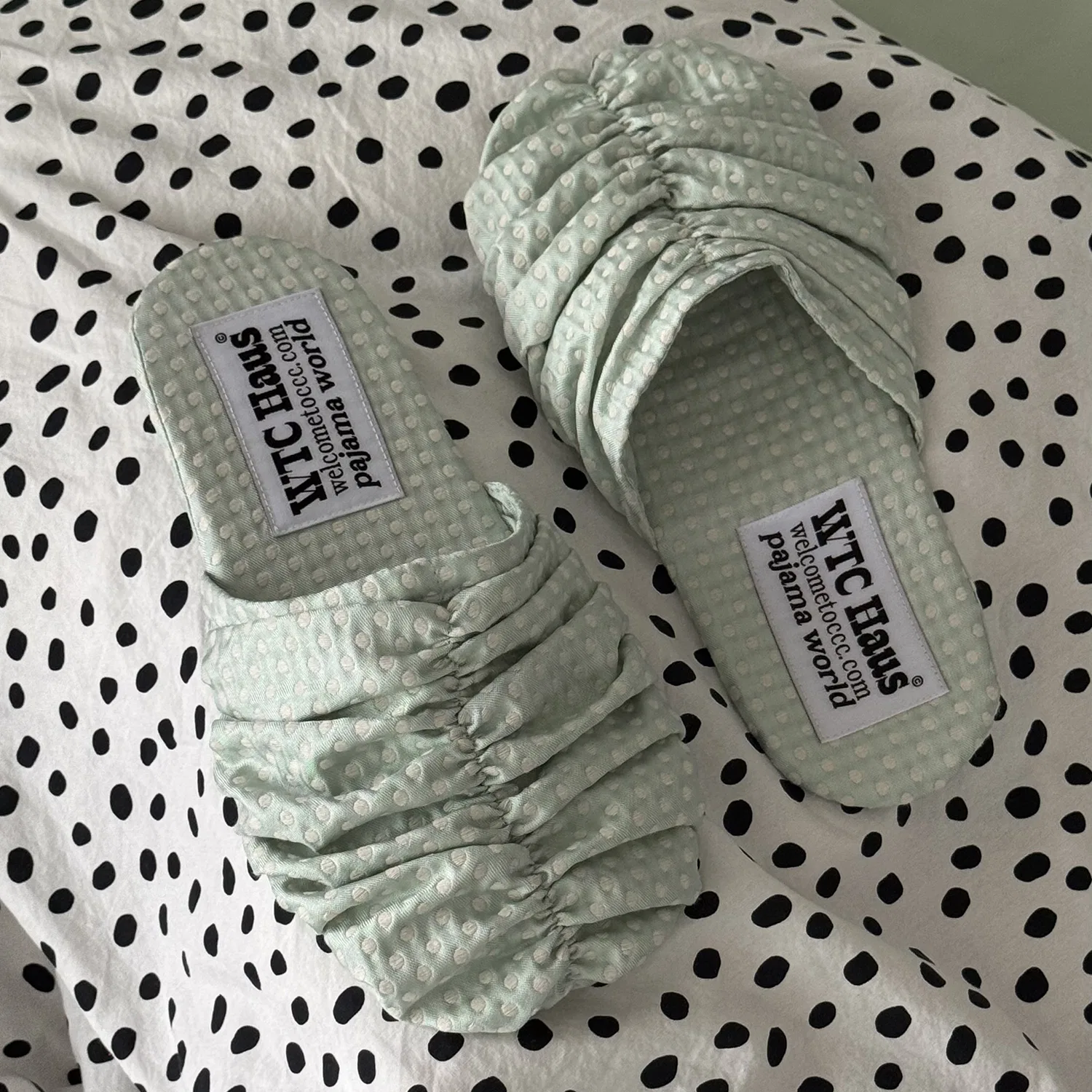 Мужские домашние тапочки Croa Shoes Dotty Mint от Welcometoccc — фото 3