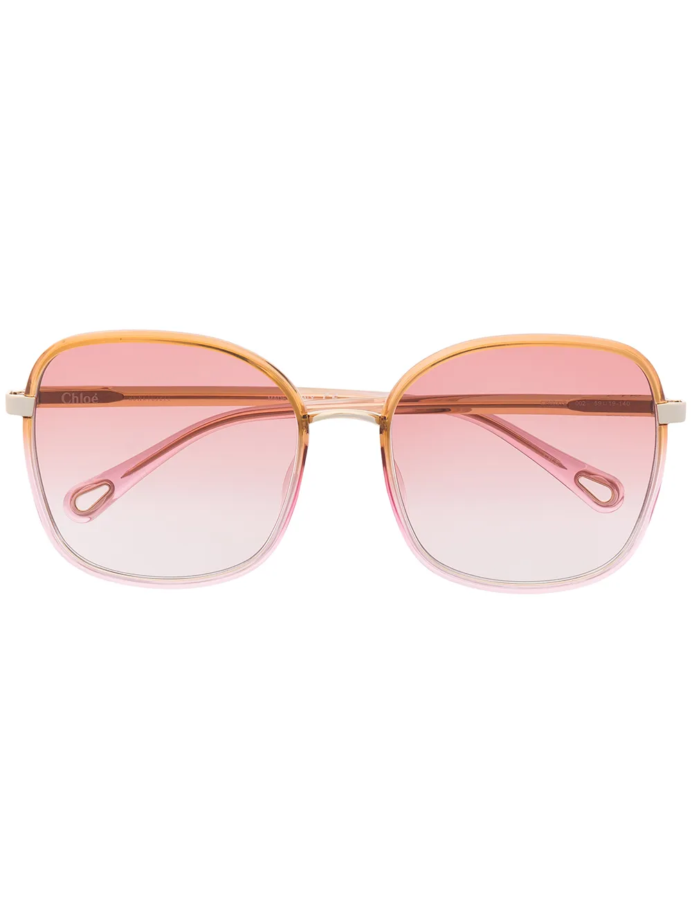 

Солнцезащитные очки Franky в массивной квадратной оправе Chloé Eyewear, желтый