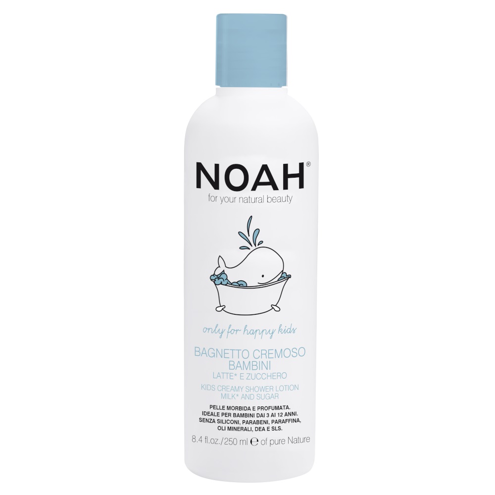 

Детский крем-гель для душа с молоком и сахаром kids creamy shower lotion milk* and sugar Noah, 250 мл
