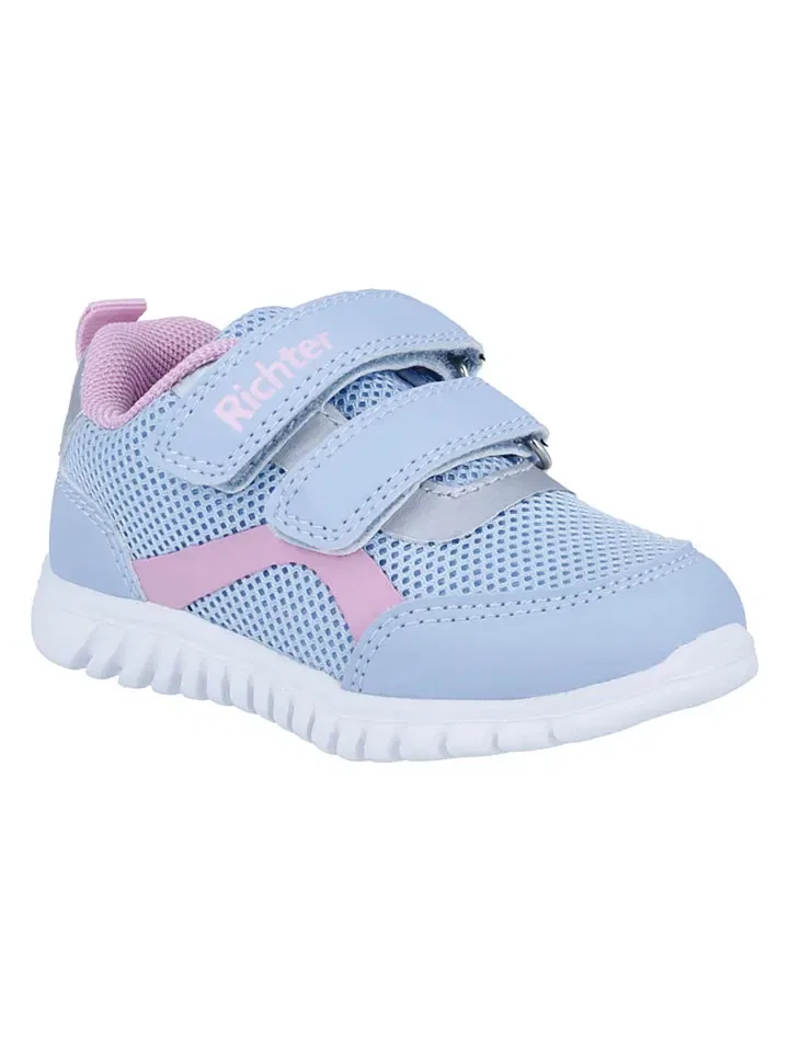 Сникерсы низкие с липучкой, Richter Shoes, светло-синий