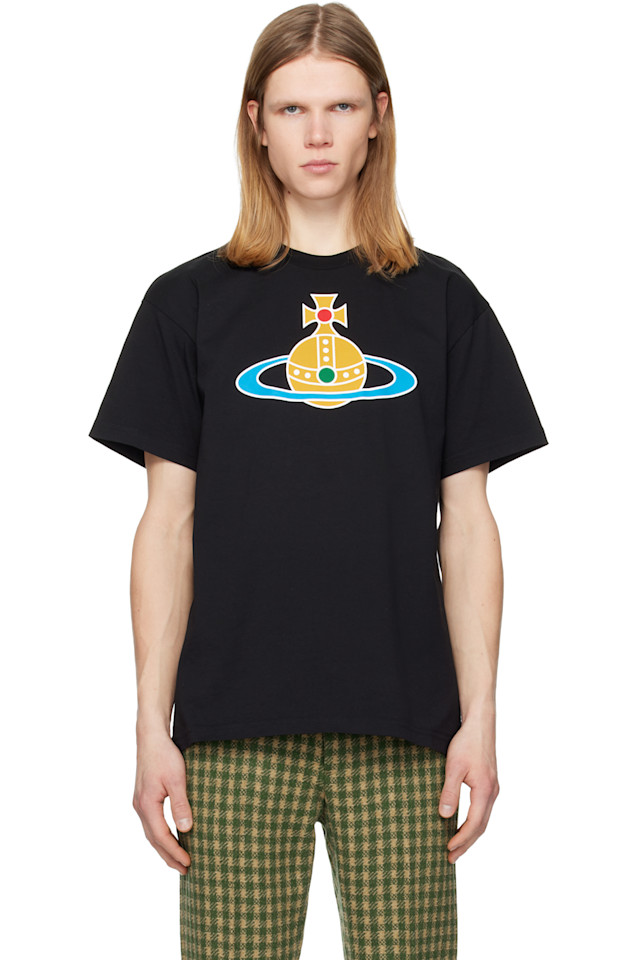 

Классическая футболка с объемным изображением шара Vivienne Westwood, черный