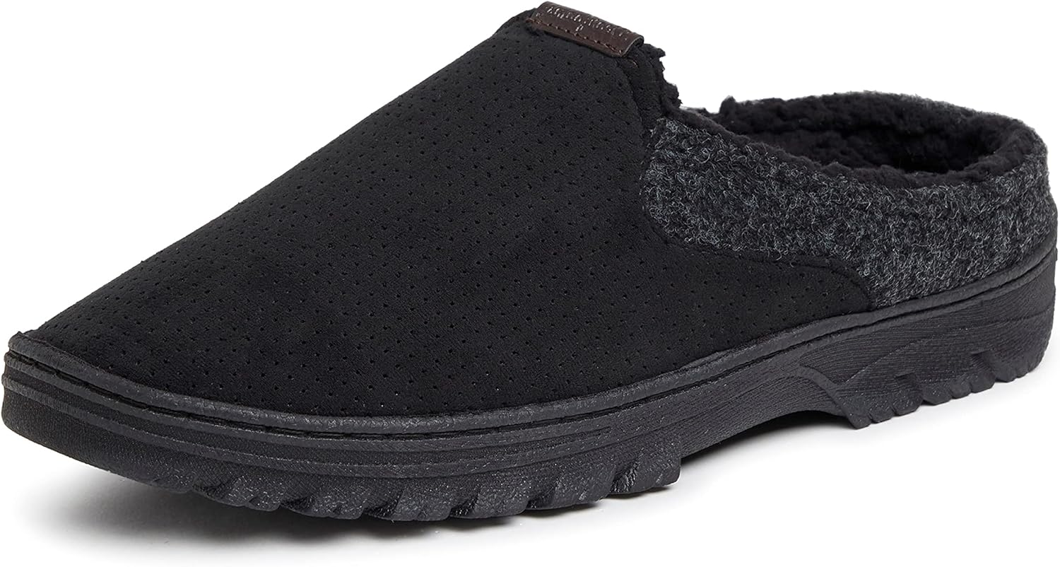 

Мужские дышащие сабо из перфорированного микрозамши Dearfoams, черный