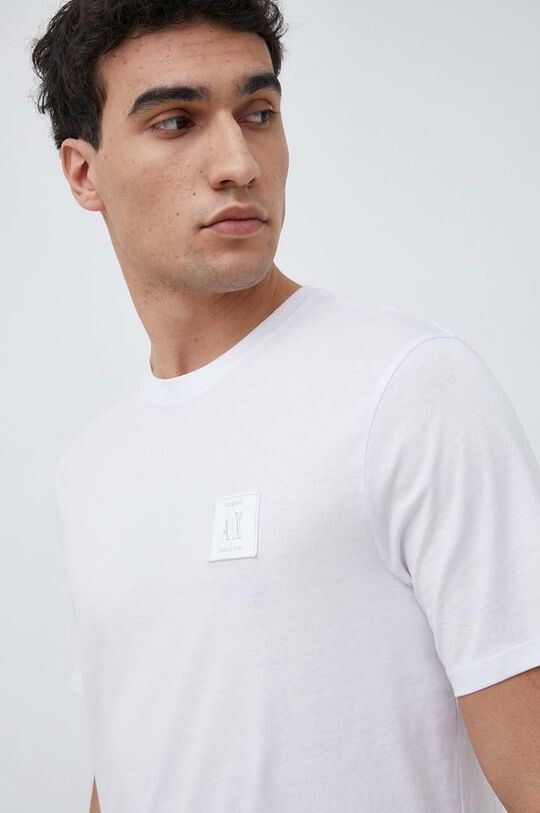 

Хлопковая футболка Armani Exchange, белый
