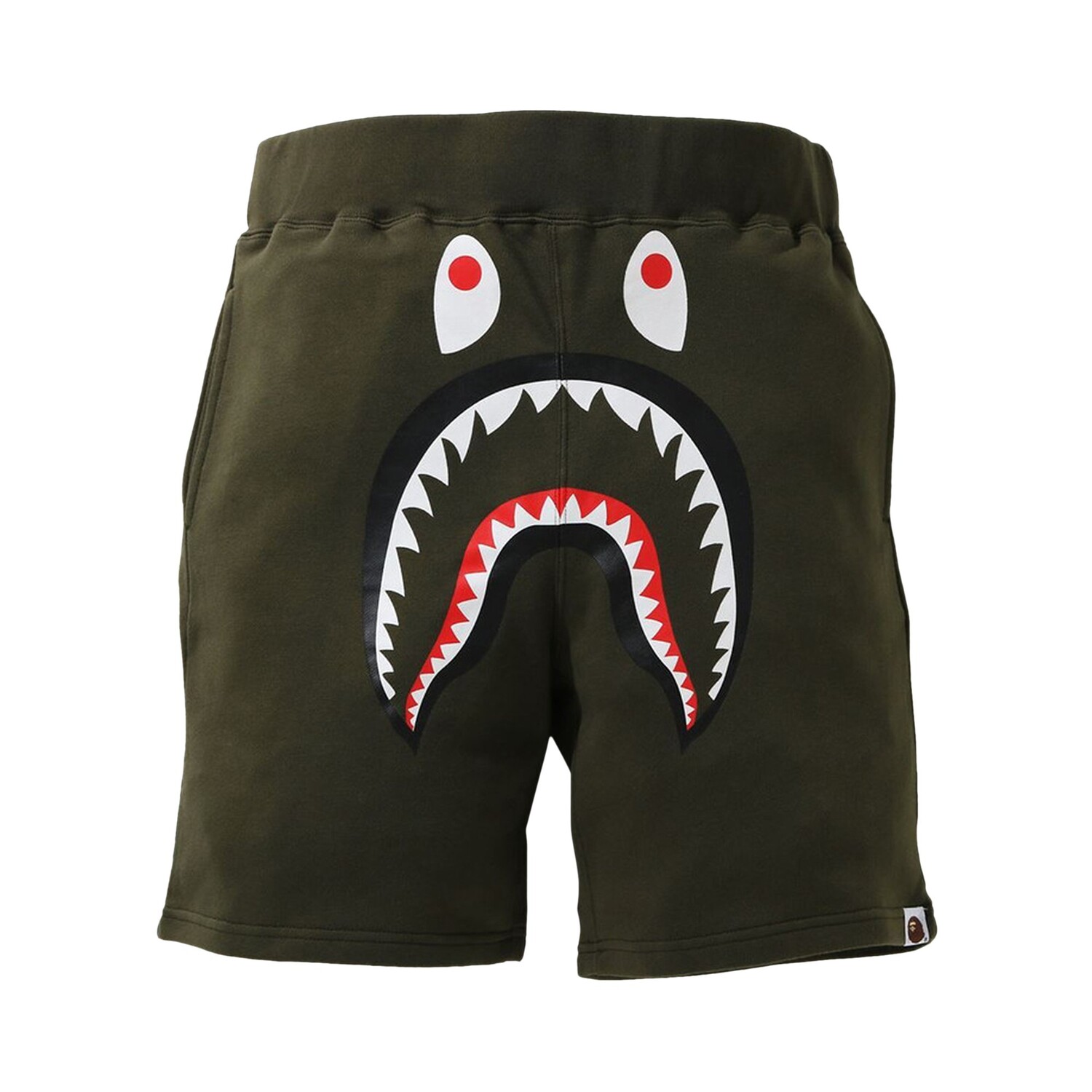 

Спортивные шорты BAPE Shark, цвет Оливково-серый