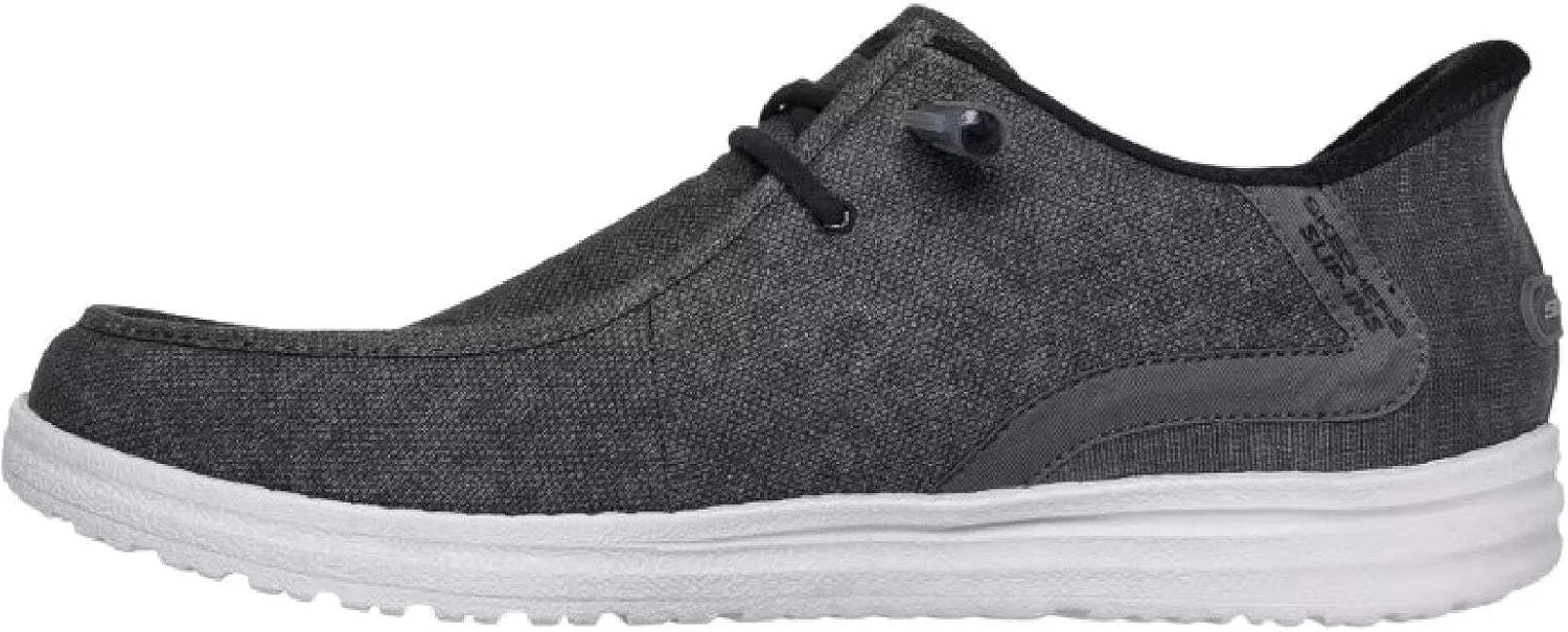 Мужские слипоны Skechers Melson-radlett Moc Toe Bungee, Black Grey