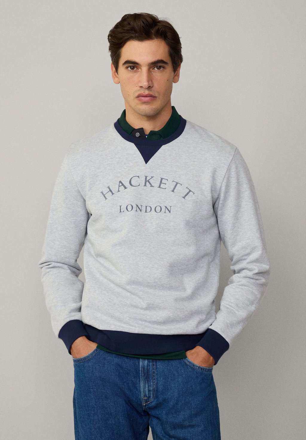 

Толстовка HERITAGE CREW Hackett London, светло-серый