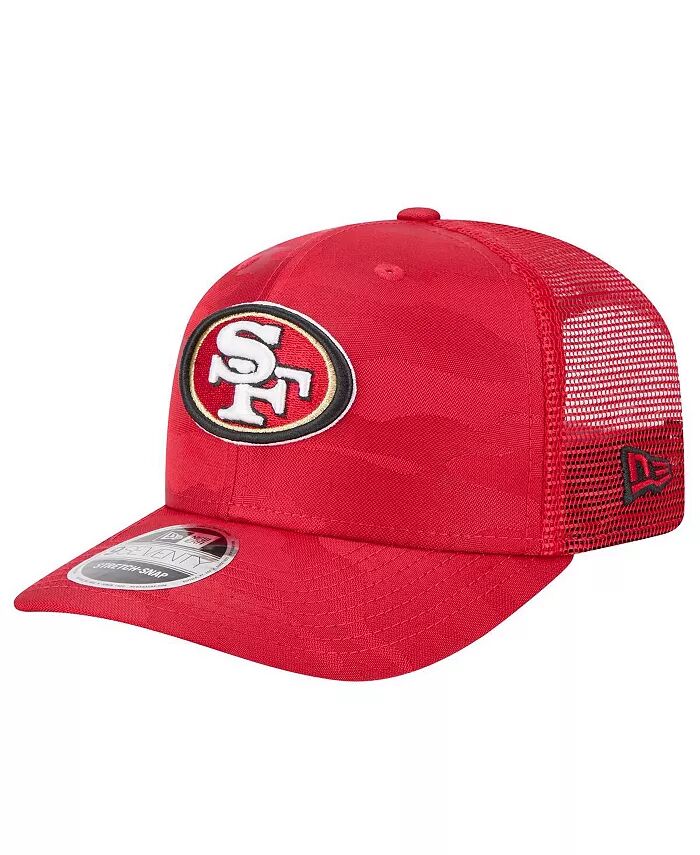 

Мужская алая кепка San Francisco 49ers Adventure Camo Trucker 9SEVENTY Stretch-Snap Adjustable New Era