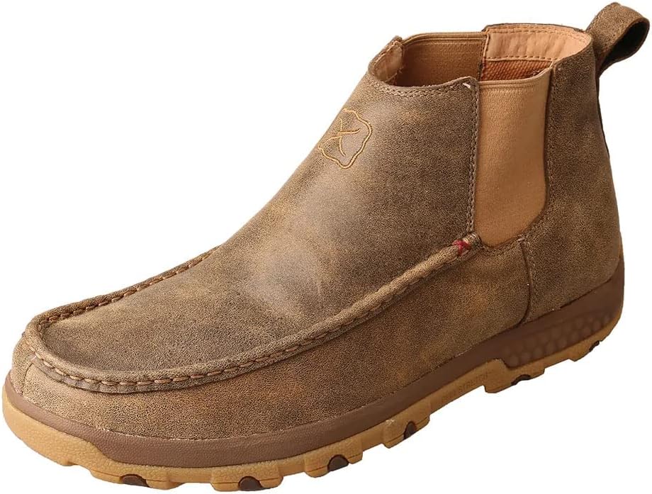 

Ботинки Chelsea Driving Moc Twisted X Men's 4, Bomber & Tan