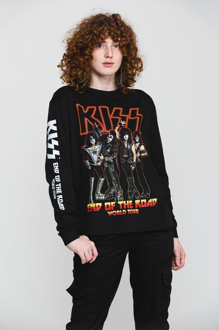

Модная футболка с длинным рукавом End Of The Road Tour KISS, черный