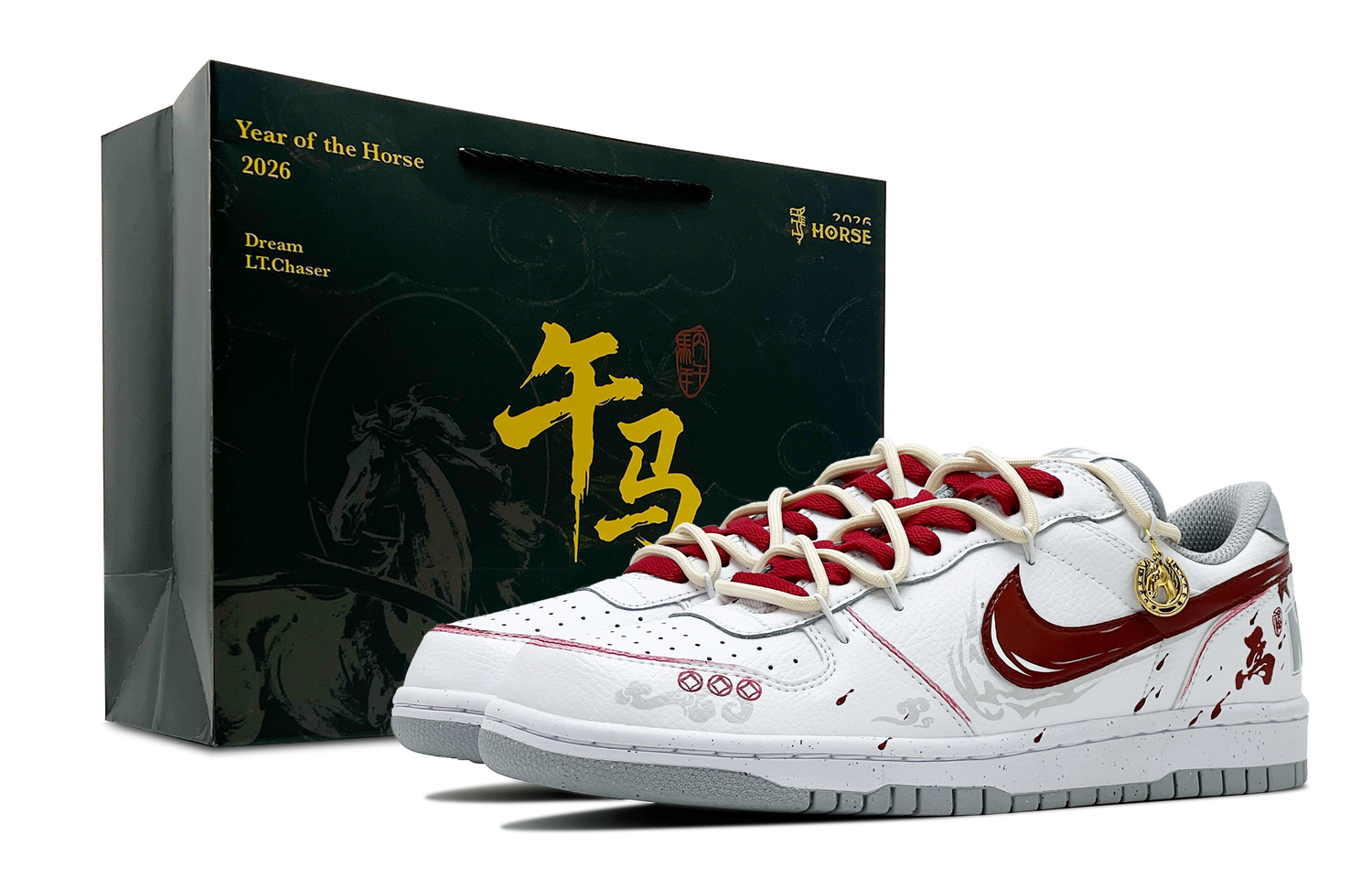 

Nike Кроссовки для скейтбординга мужские Big Leather, устойчивые к истиранию, дышащие, низкие, бело-красные