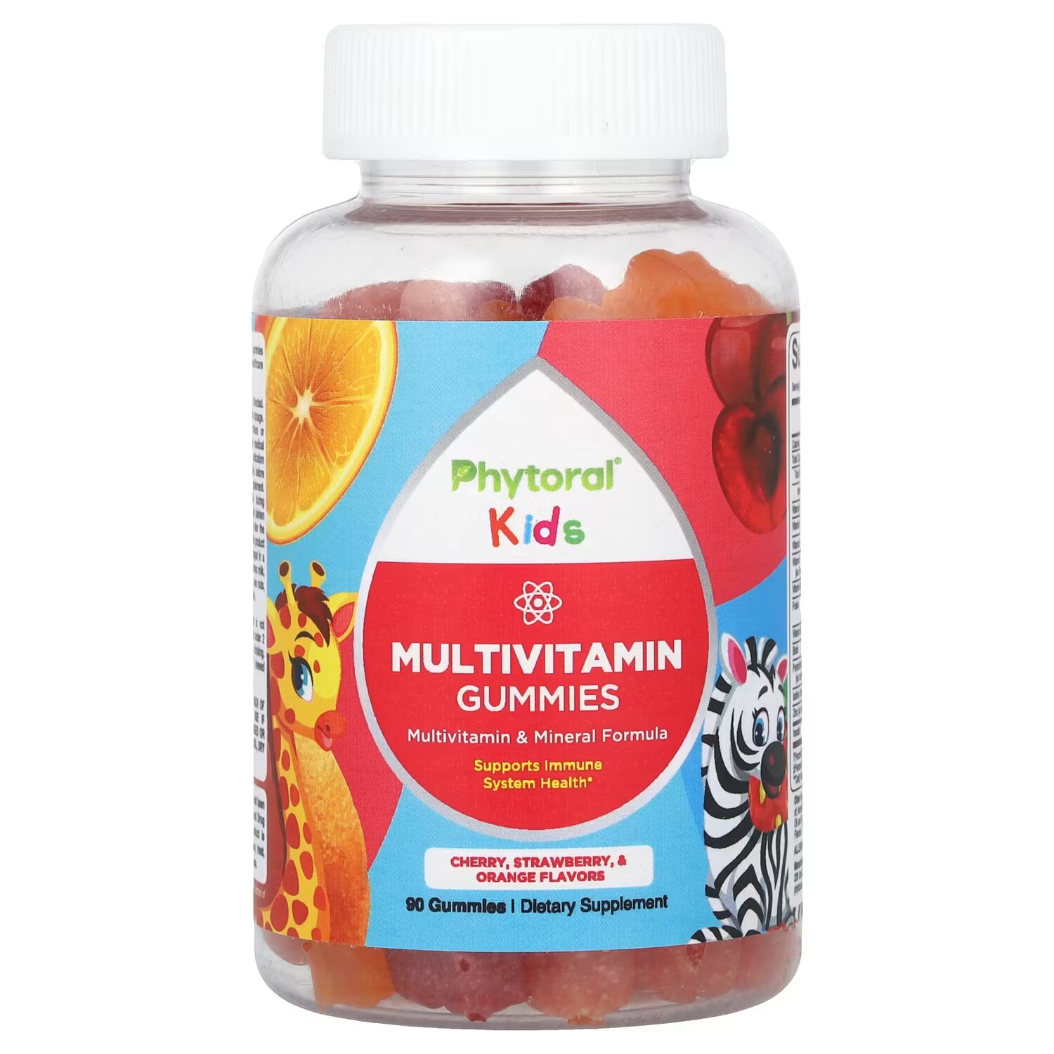 

Мультивитаминны Phytoral Kids с вишней, клубникой и апельсином, 90 штук