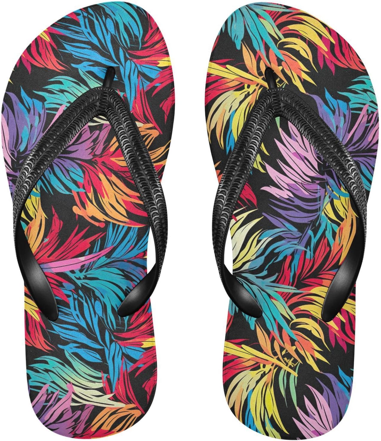 

SPRIPORT Лимонно-белые цветы, синие тонкие вьетнамки для женщин и мужчин, удобные повседневные сандалии с подушечкой, нескользящей резиновой подошвой для ванной, душа, прогулок, пляжа и лета