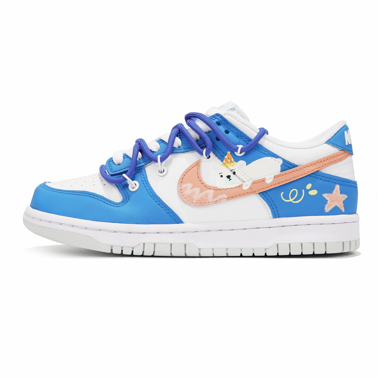 

Кроссовки Nike Dunk Skateboard Shoes Women's Low-Top Blue, Синий, Кроссовки Nike Dunk Skateboard Shoes Women's Low-Top Blue
