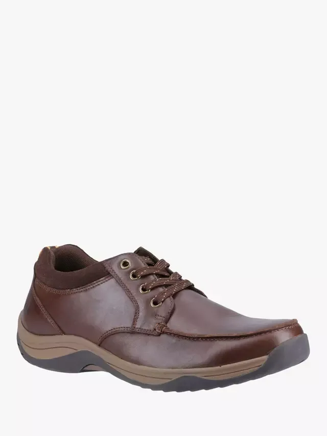 Кожаные туфли-дерби Derek на шнуровке, цвет кофе Hush Puppies, Coffee — фото 2