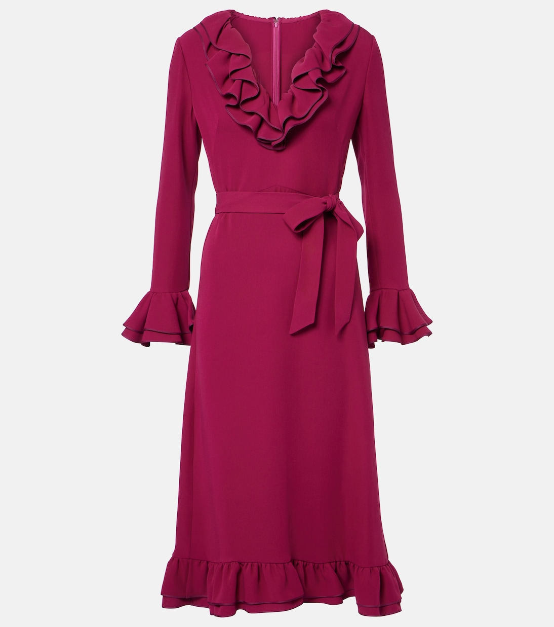 

Платье миди Cady Couture с оборками Valentino, Phalaris Magenta