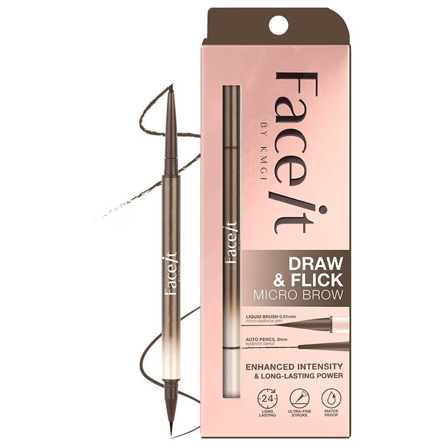 

Face It Draw And Flick Micro Brow 0,4 г. 03 Форест Браун, Forest Brown