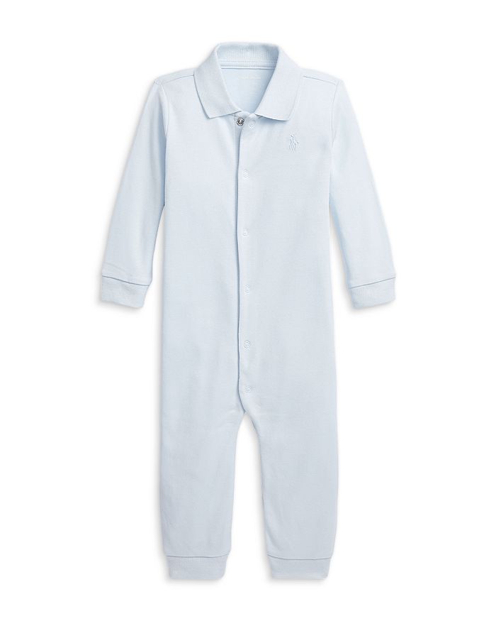 

Поло для мальчиков - мягкий хлопковый комбинезон Baby Ralph Lauren, синий