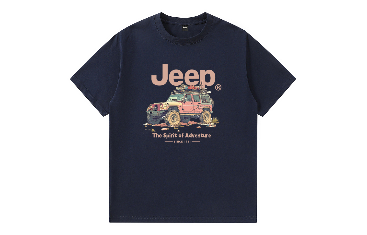 

Футболка Unisex Crew Neck Moderate Heavyweight Jeep, темно-синий