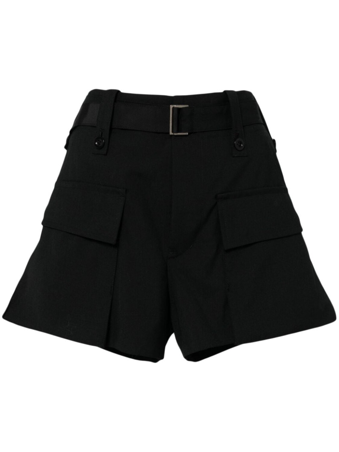 

Шорты-карго с поясом sacai, черный