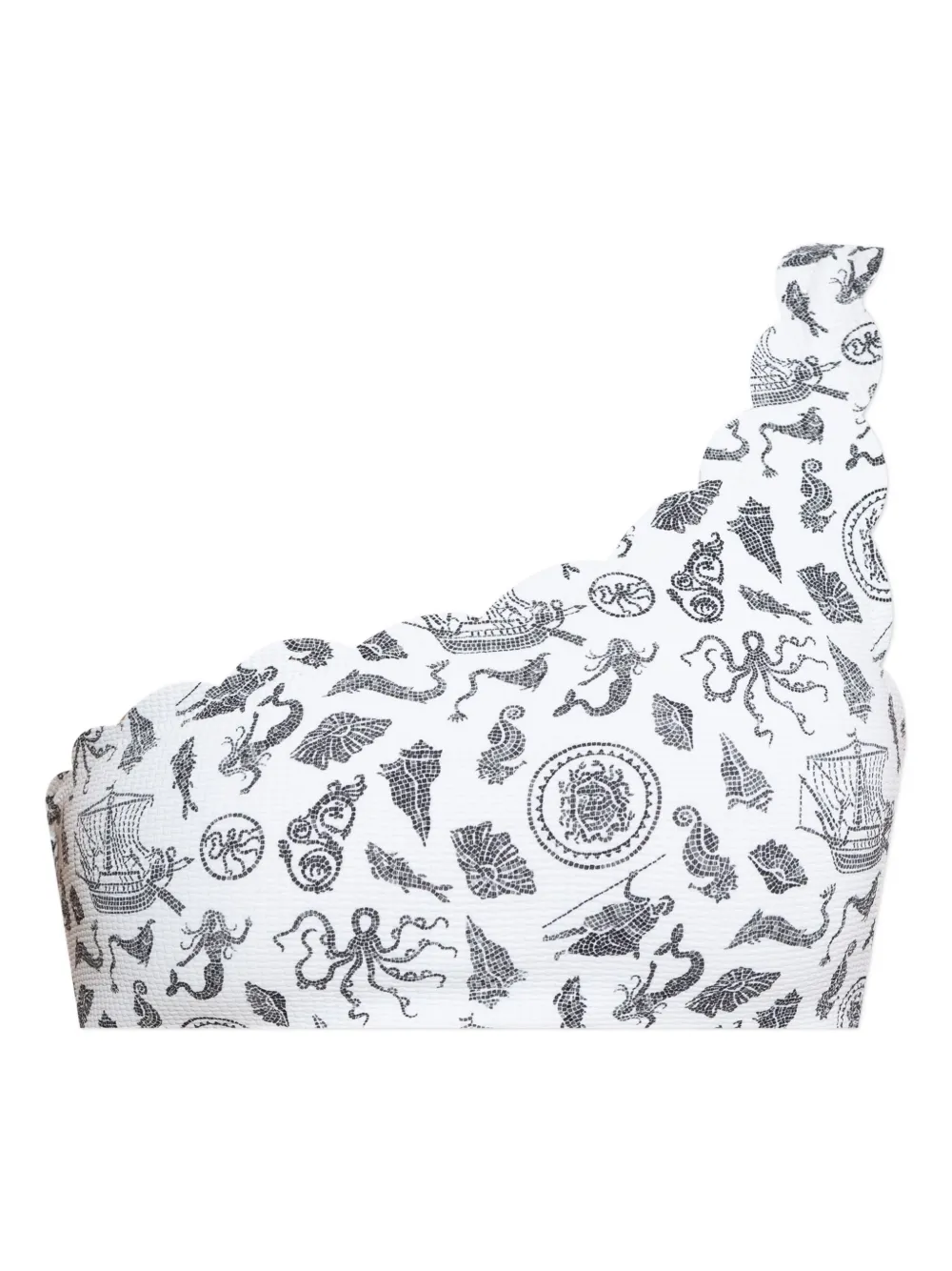 

Бюстгальтер-бикини с монохромным принтом Santa Barbara Marysia, белый