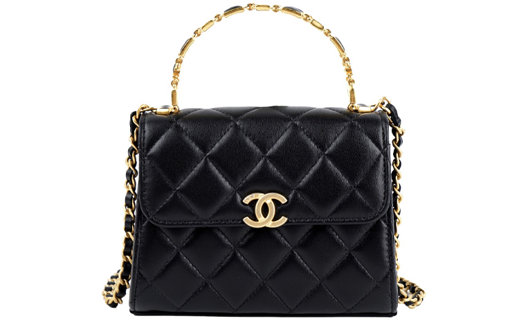 

CHANEL Сумка Kelly из овчины Сумка через плечо Кроссбод Женская сумка среднего размера черная