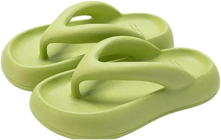 

Женские сланцы DMMWCX с толстой подошвой EVA, противоскользящие пляжные и для ванной, зеленый