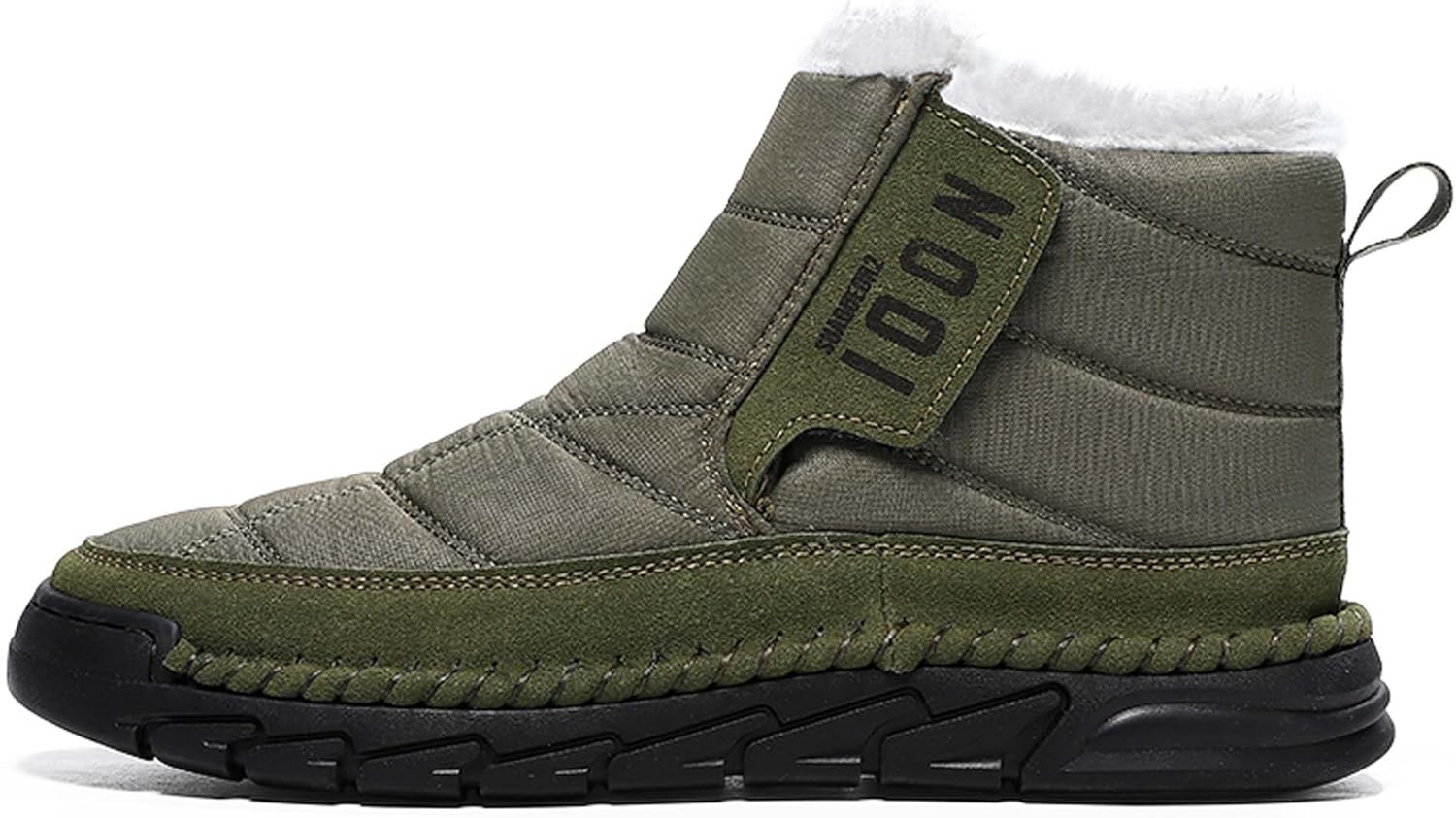 

Зимние плюшевые толстые снежные ботинки с высоким голенищем и модные хлопковые туфли Generic, зеленый