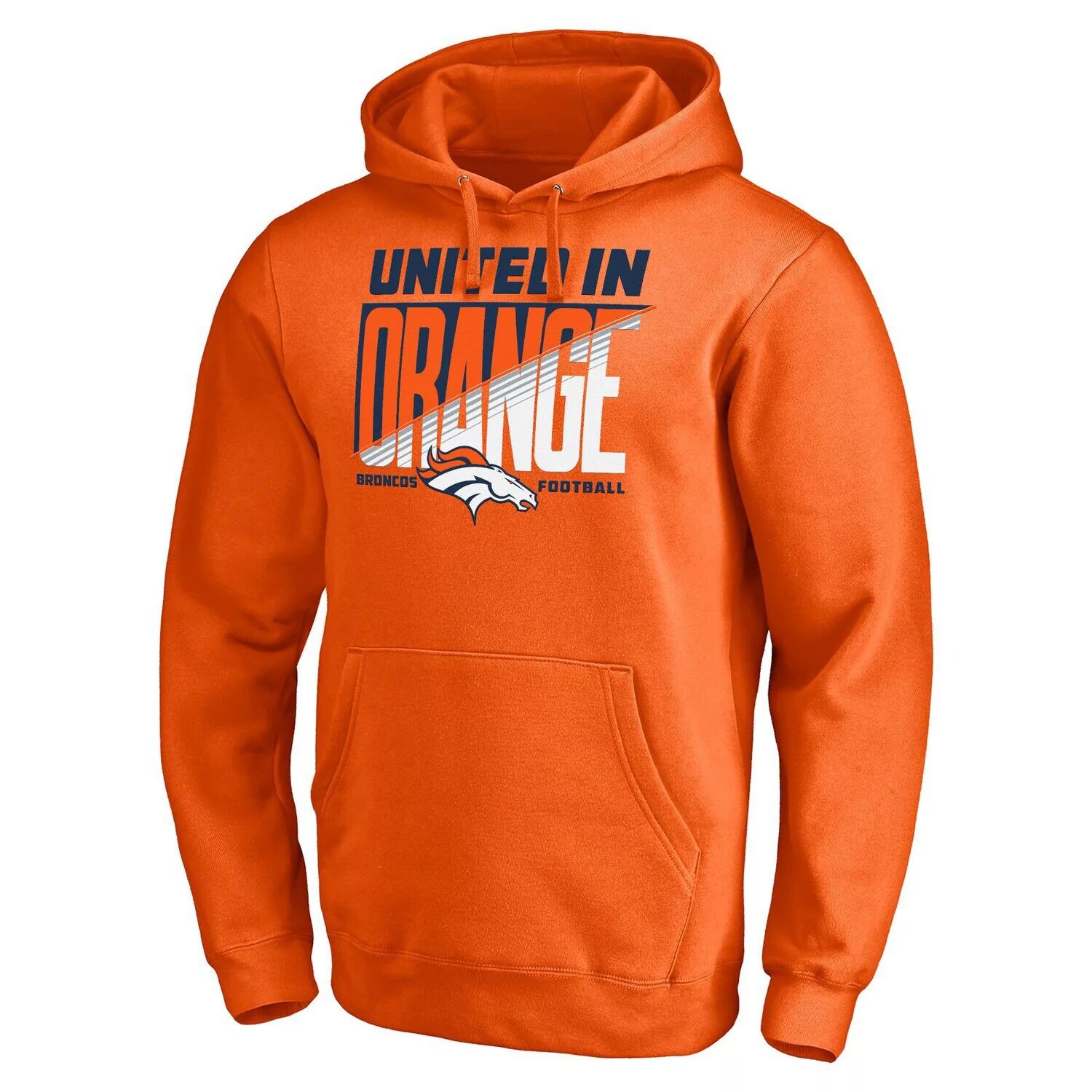 

Мужской оранжевый пуловер с капюшоном и оранжевым логотипом Denver Broncos Hometown Collection United Fanatics
