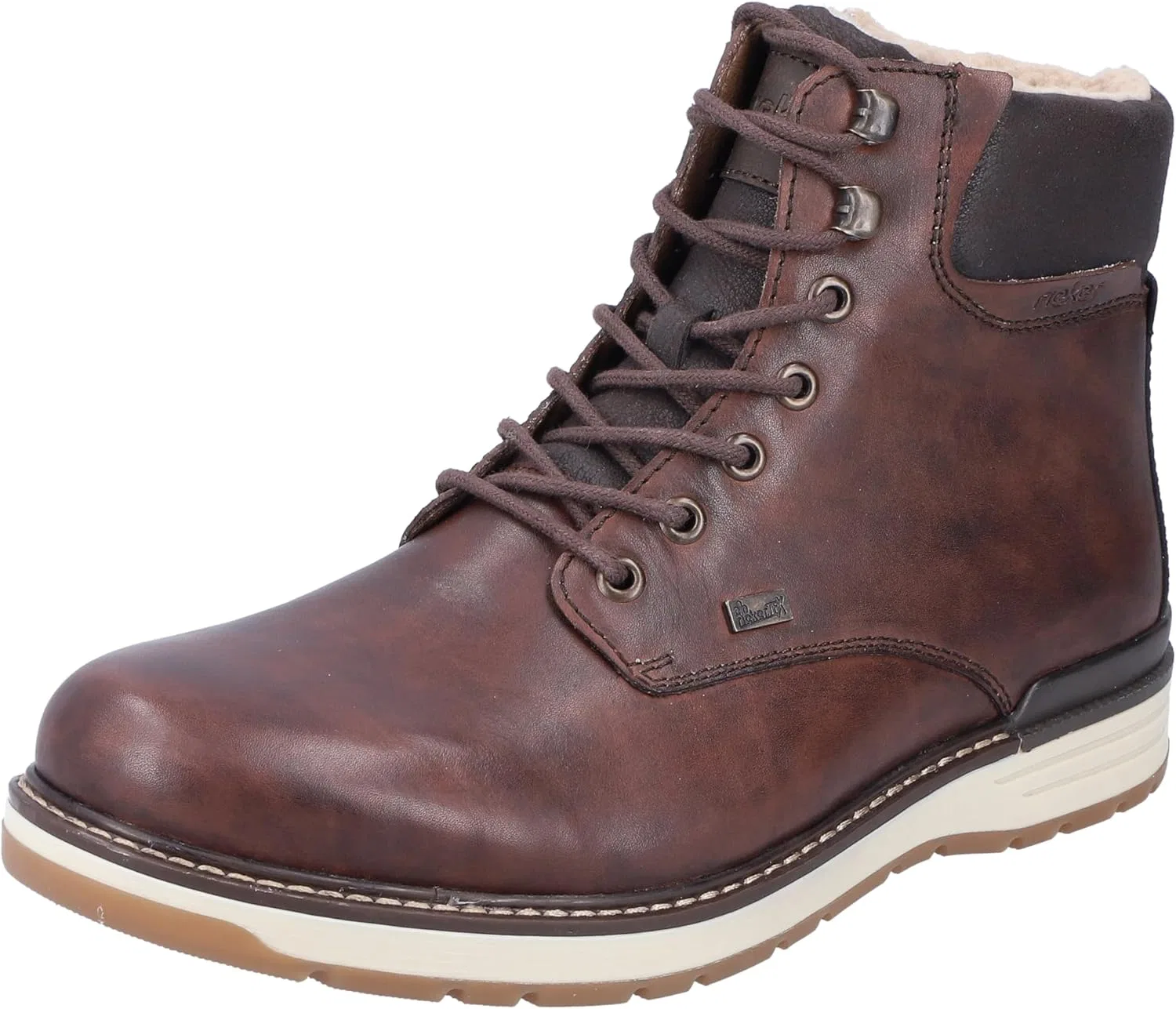 Мужские ботинки Rieker 39430 на шнуровке, Brown 25