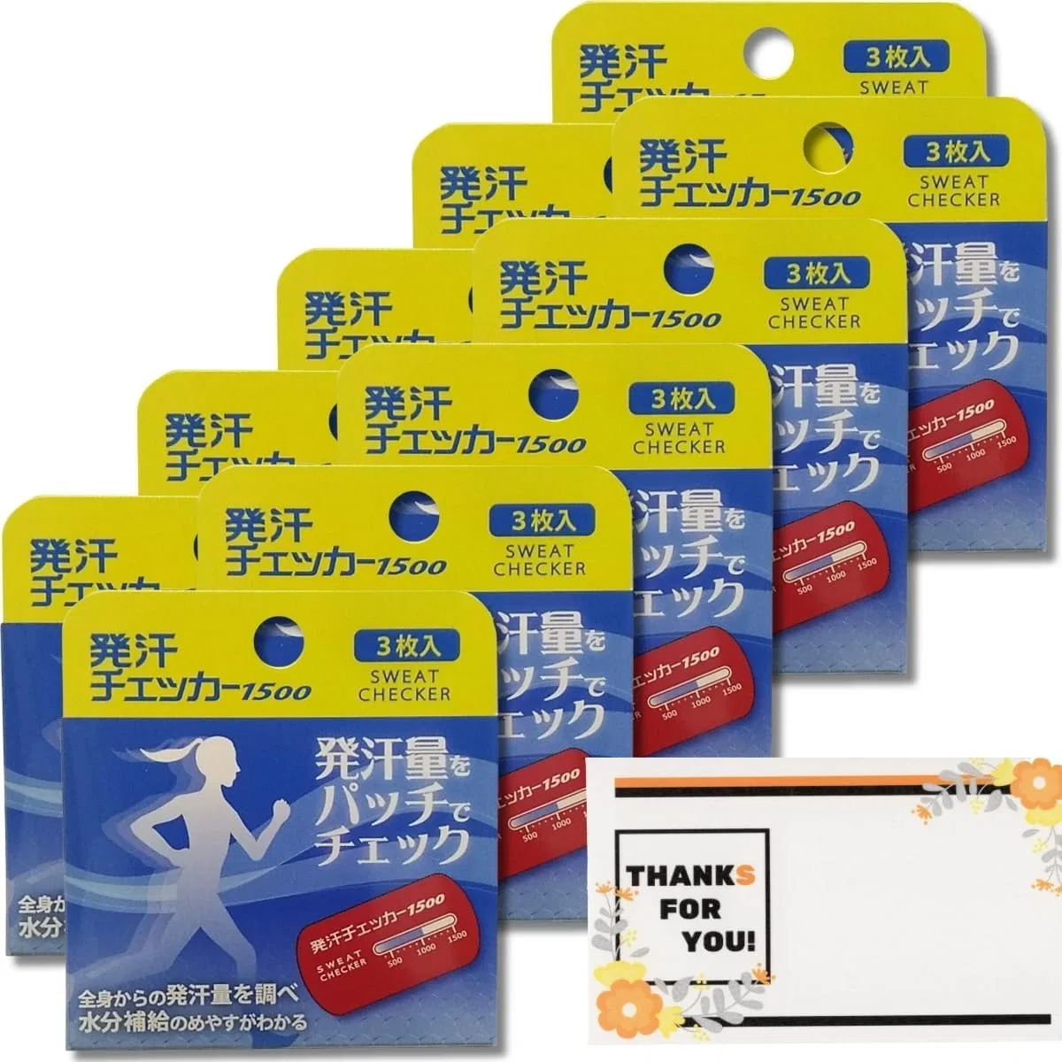 Дезодорант Sweat Checker 1500, 3 листа x 10 коробок, Life Care Giken