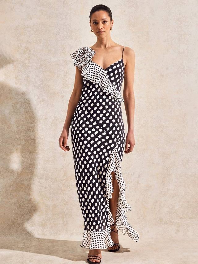 

Бесплатное платье макси Celeste с рюшами Ro&Zo