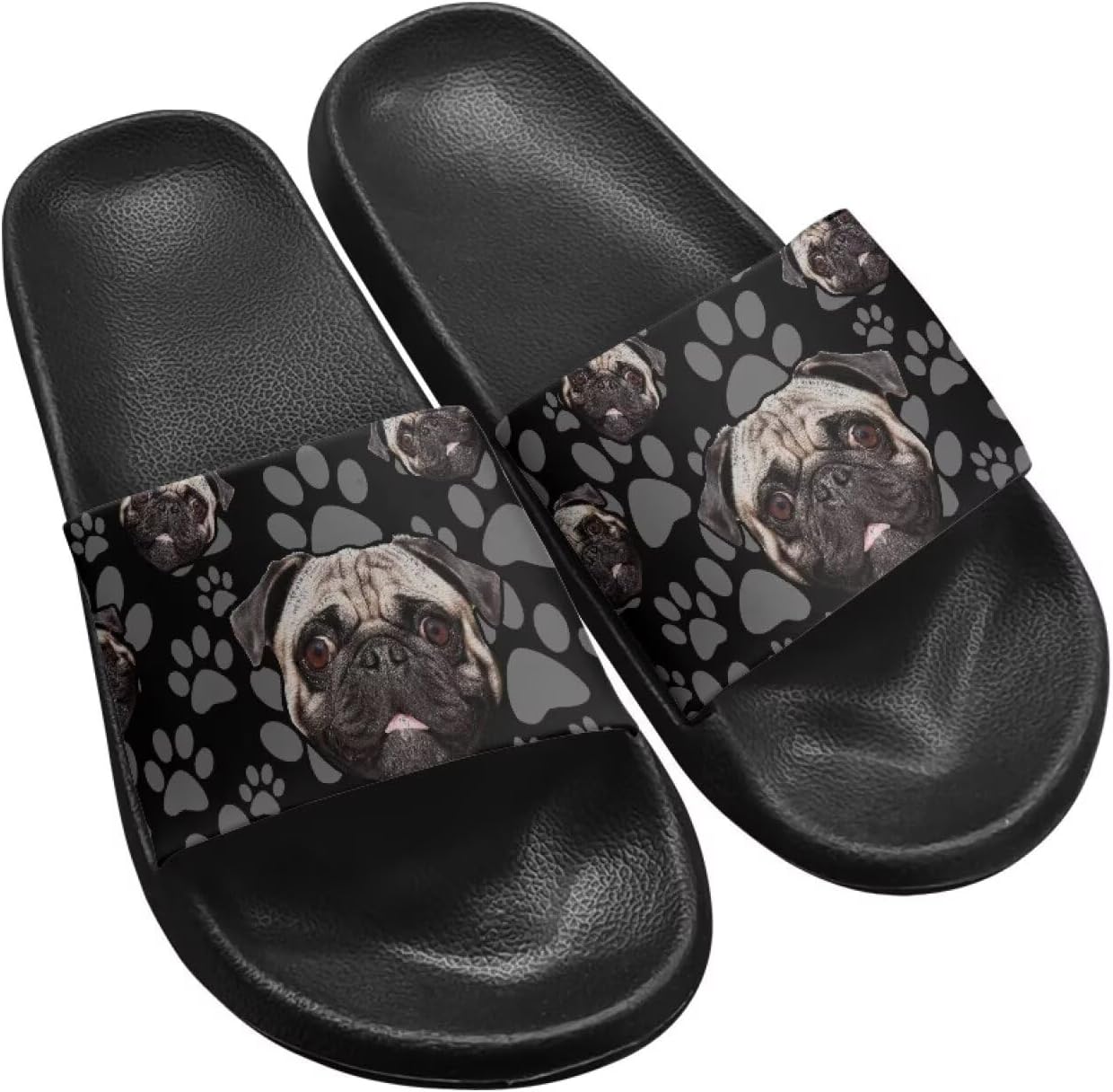 

Сандалии-шлепанцы Jrysaedy для женщин и мужчин, ультракомфортные, восстанавливающие форму, мягкие летние пляжные тапочки, Dog Paws Pugs