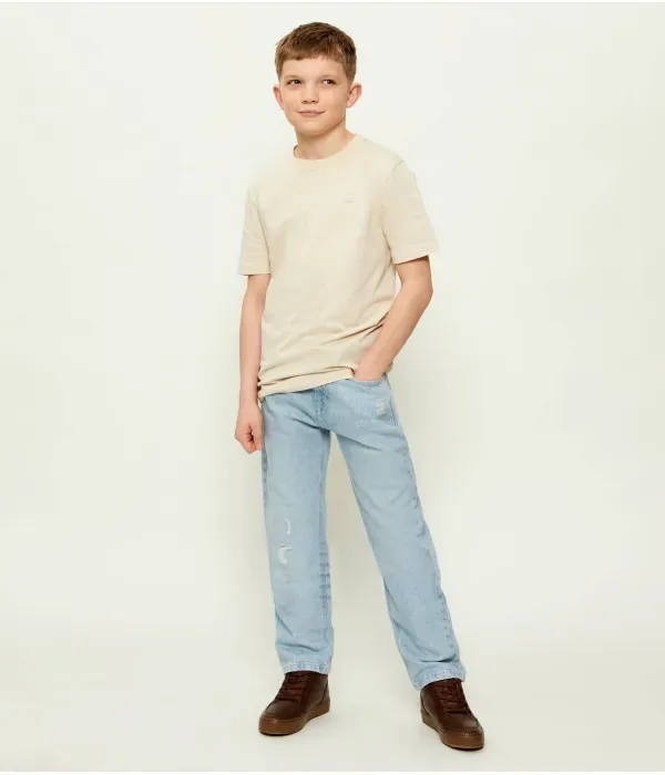 Футболка regular fit Calvin Klein Jeans, бежевый — фото 2