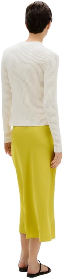 Юбка миди Calvin Klein женская матовая атласная, Warm Olive — фото 3