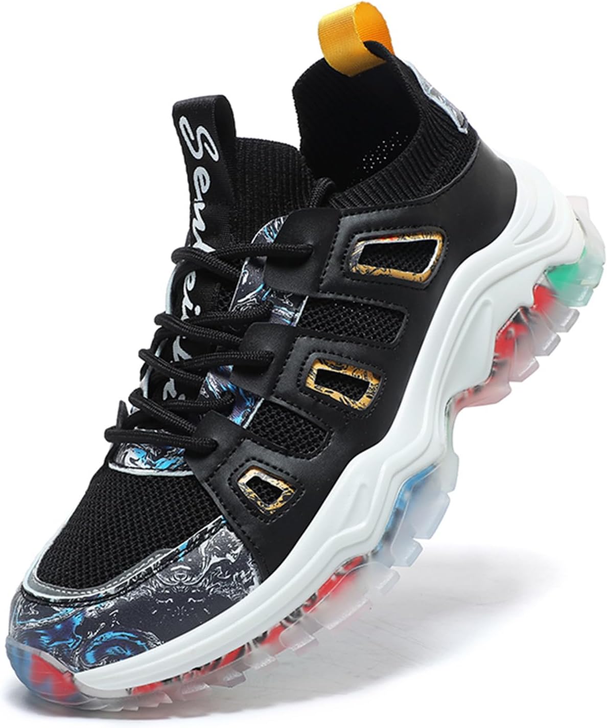 

Мужские спортивные кроссовки GSIGUL, дышащие, противоскользящие, для бега, тренажерного зала, тенниса, ходьбы и джоггинга, черный