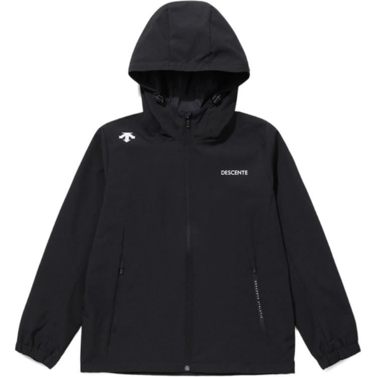

Детская толстовка с капюшоном и логотипом DESCENTE, черный